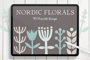 Nordic Florals Procreate Stamps
