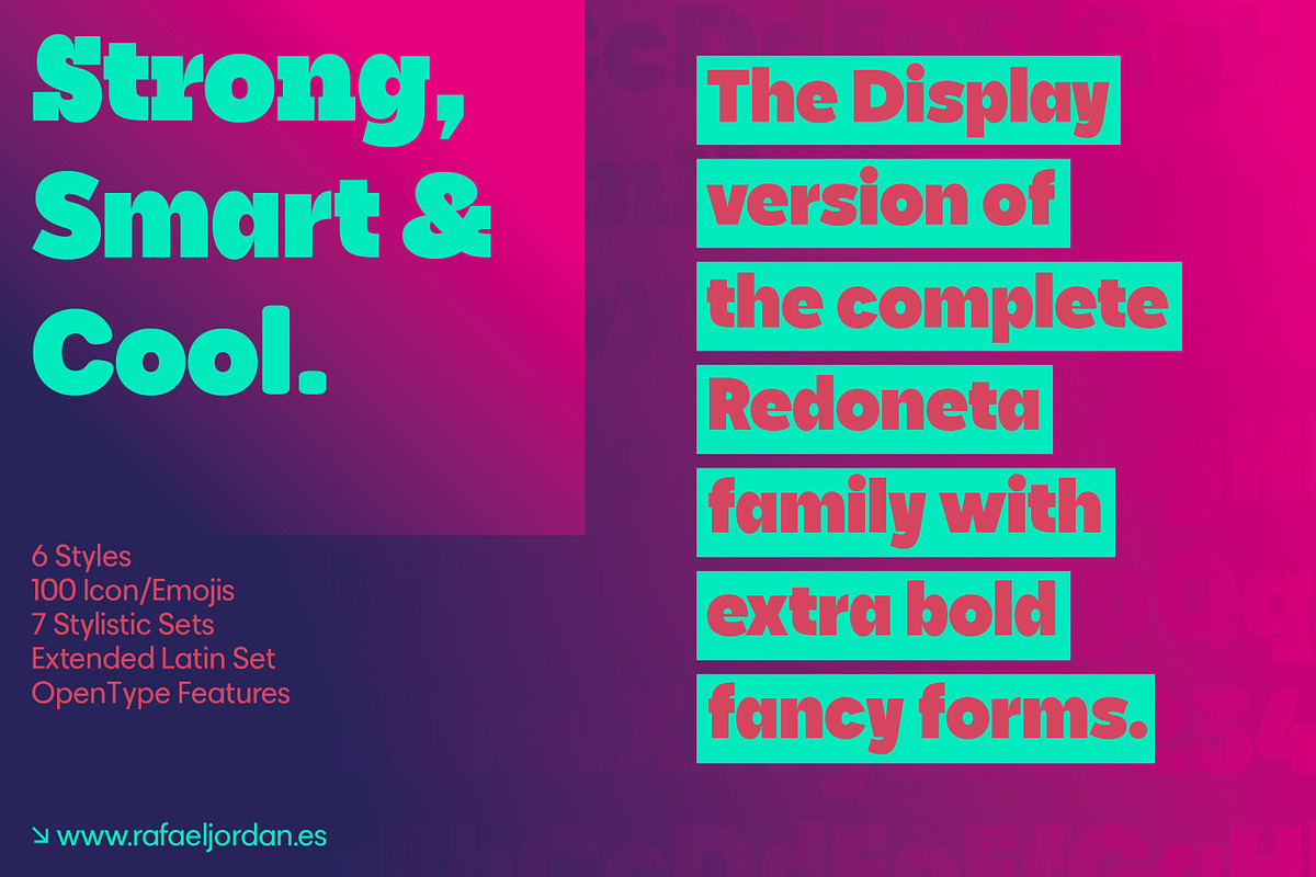 Redoneta Display, a Sans Serif Font by Rafael Jordan (Photo 2 of 8)