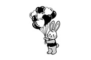 Cute Bunny Love Silhouette Icons, an Illustration by Creativeshirt (Thumbnail 28 of 51)