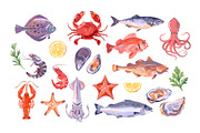 Sea Battle Gouache Illustrations, a Food Illustration by Elena Pimonova (Thumbnail 2 of 10)