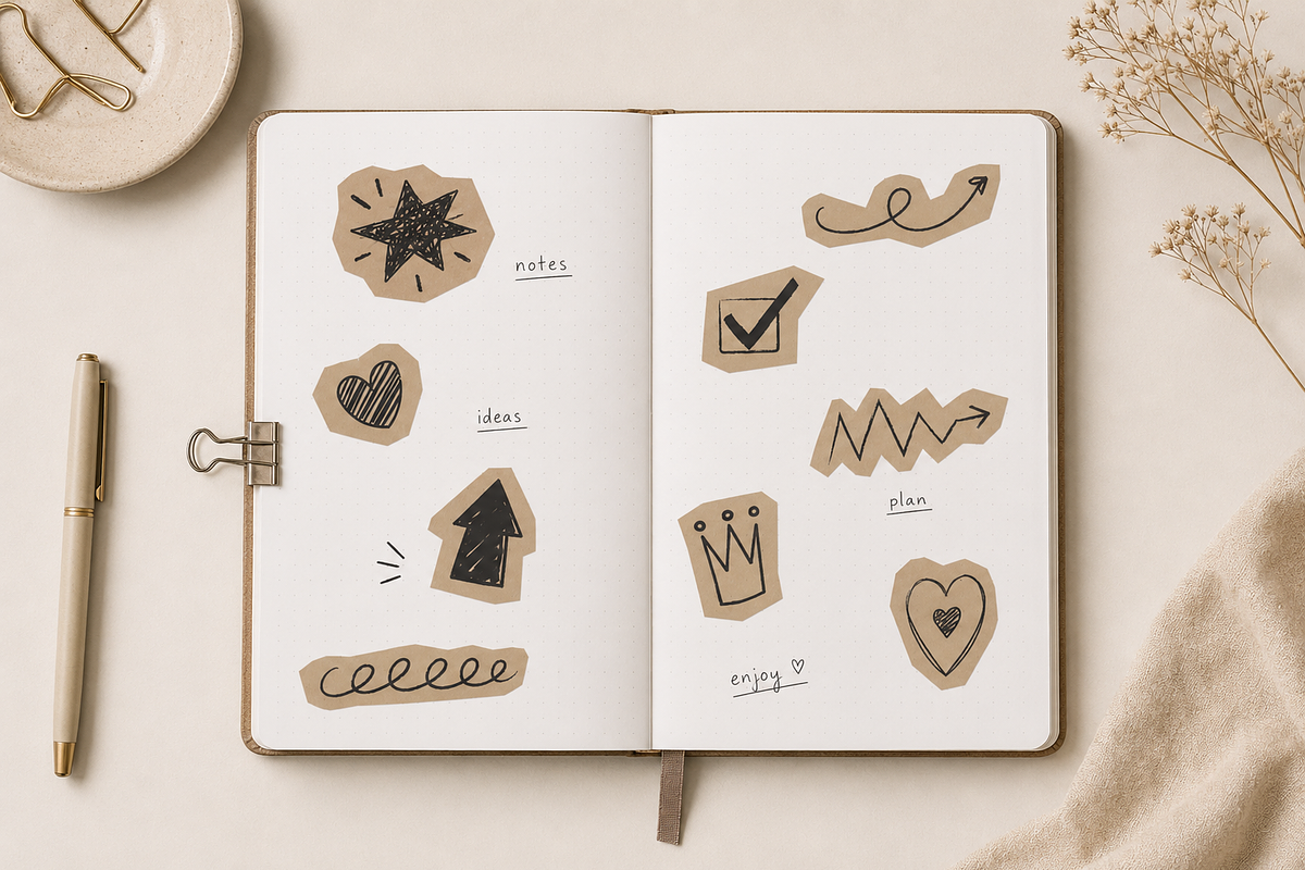 Scrapbook Cut-Out Shapes, a Decorative Illustration by Anna Studio (Photo 7 of 12)