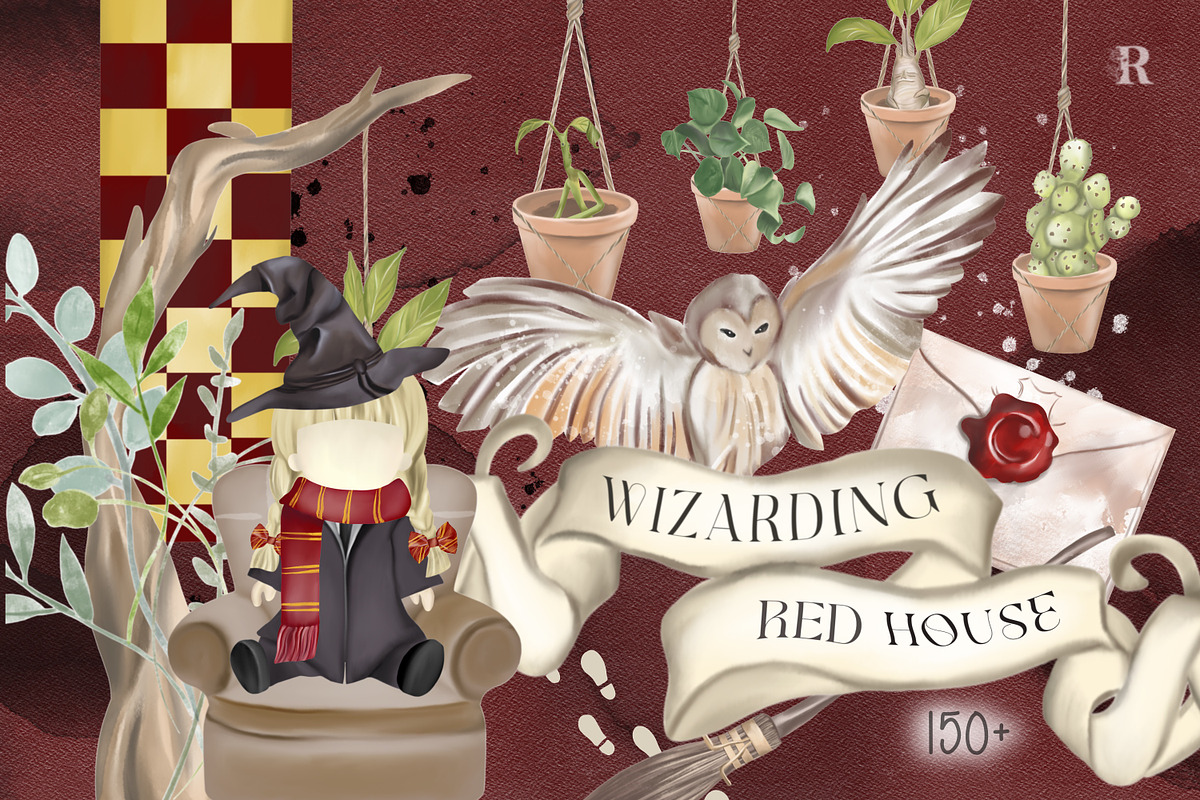 Wizarding Red House in Christmas, an Illustration by Rachel Art Studio (Photo 1 of 10)