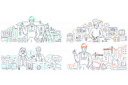 Services Line Illustrations Bundle, an iPhone Mockup by Boyko Pictures (Thumbnail 7 of 15)