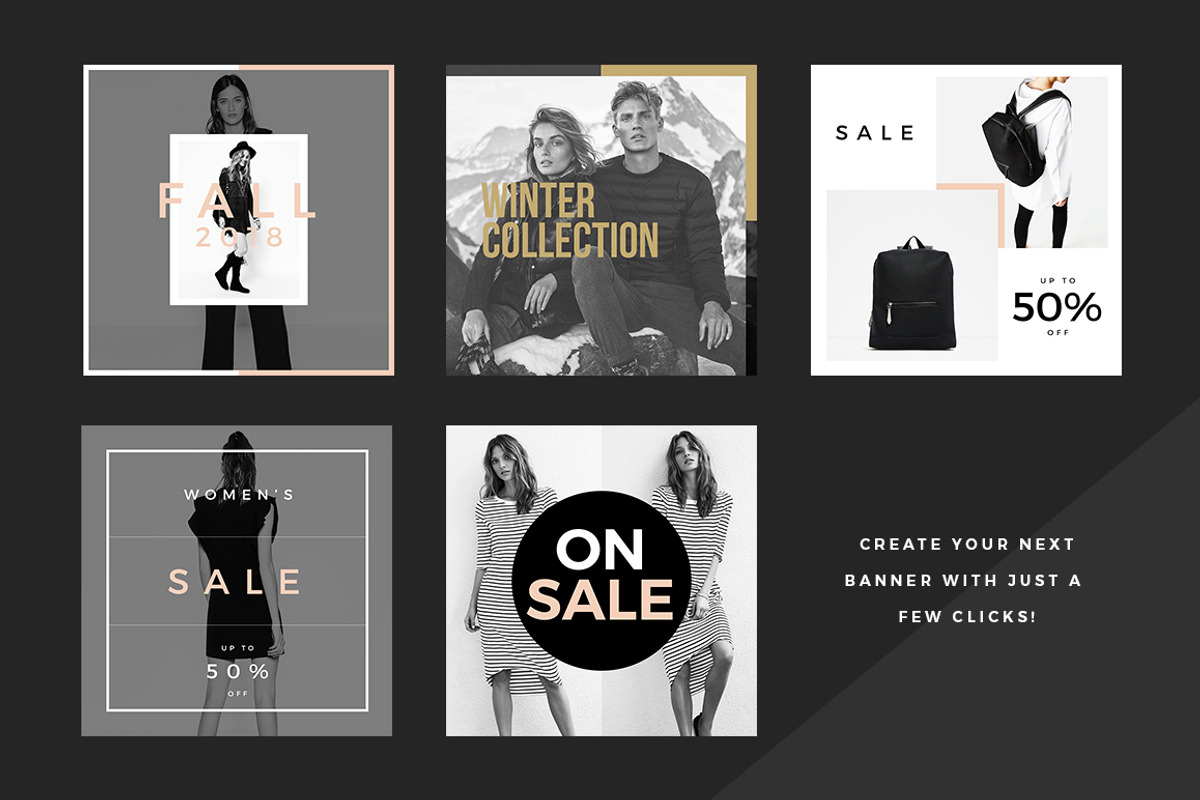 Fashion Social Banner Pack, a Social Media Template by MinimalStudioCo (Photo 4 of 6)