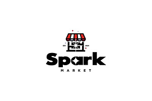spark market logo, a Branding & Logo Template by ZHR Creative