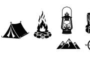 Camping Adventure Silhouette Icon, an Illustration by Artivon (Thumbnail 25 of 51)