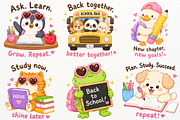 Animals Back to School Clipart PNG, an Animal Illustration by SugarCloudStudioArt (Thumbnail 6 of 7)