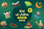 3D Eid ul Adha Icons, a Characters & Person 3D Model by Vectors Market (Thumbnail 1 of 9)