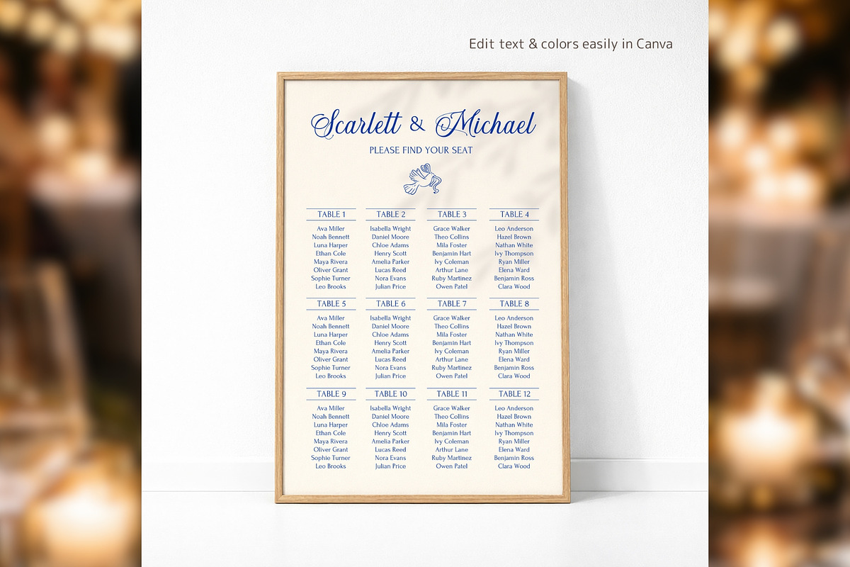 Luxury Table Seating Canva bd004, a Poster Template by TyphoonStudio (Photo 6 of 9)