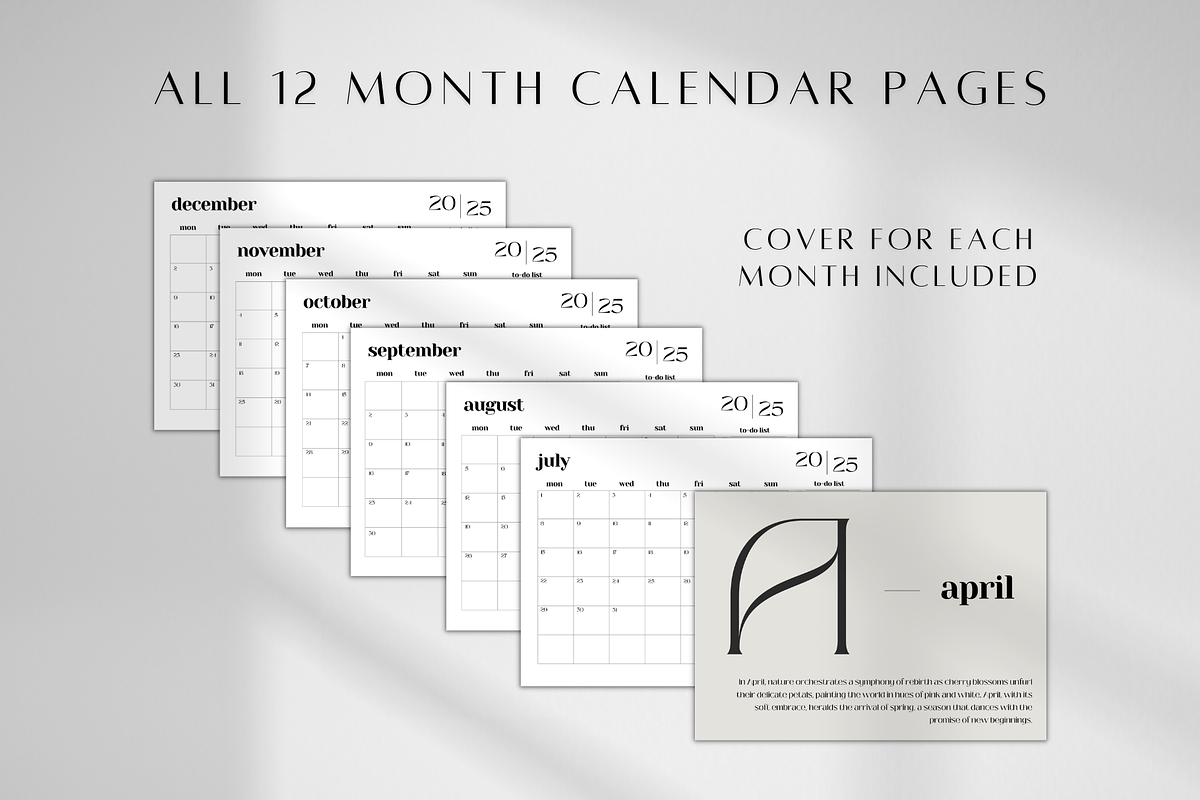 Dated Monthly Planner 2025, a Stationery Template by BRANDcontent (Photo 3 of 6)
