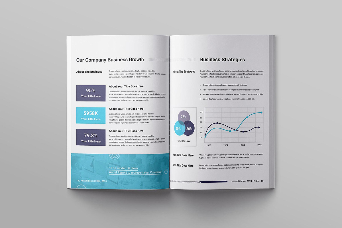 Annual Report Design Template| Canva, a Brochure Template by ElvinPrint (Photo 8 of 11)