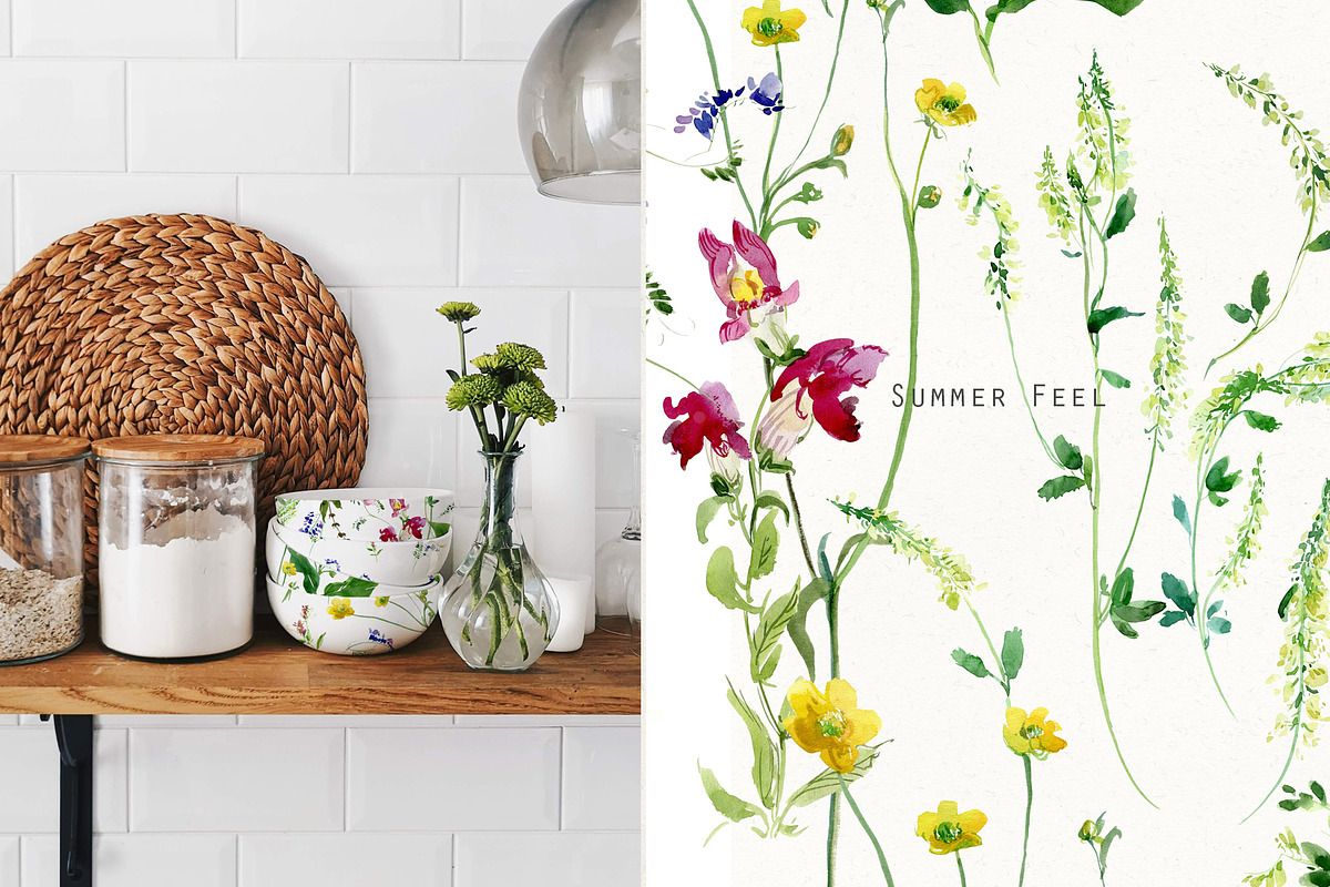 Summer Feel. Watercolor Set, a Pattern Graphic by Irina Dolgikh (Photo 15 of 16)