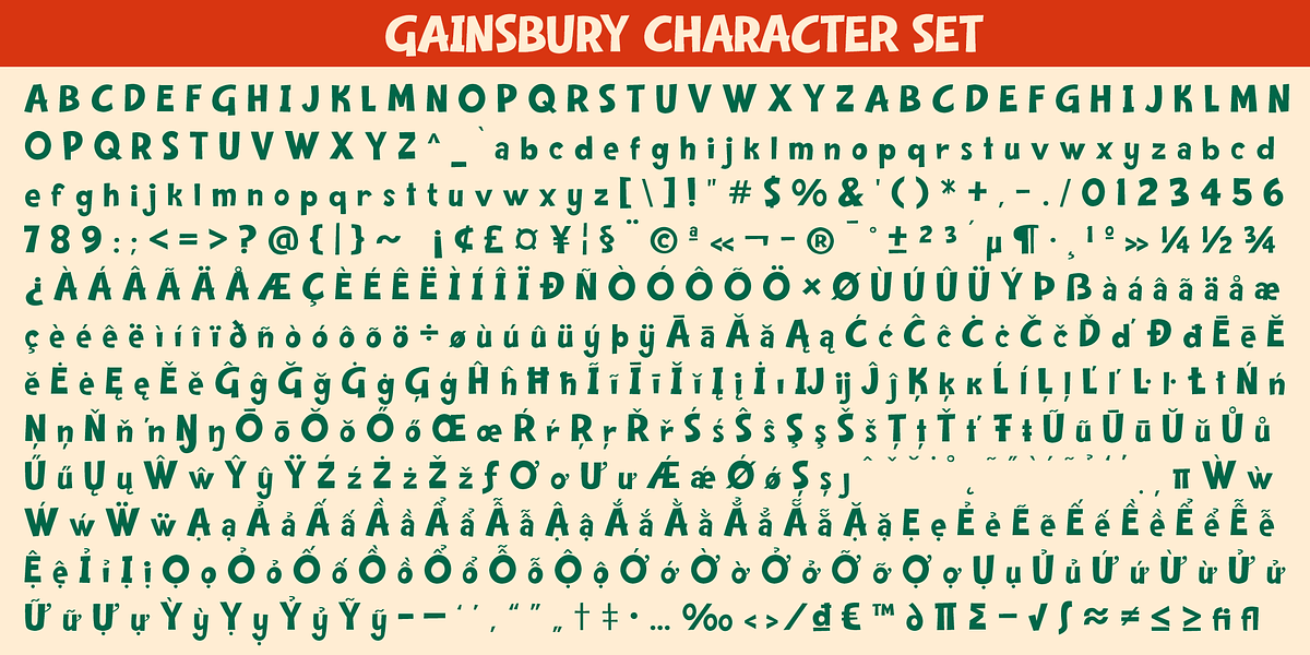 Gainsbury, a Sans Serif Font by One Eyed Squid (Photo 6 of 6)