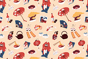 Japan culture items set, backgrounds, an Object Illustration by PaperTrident (Thumbnail 5 of 5)