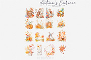 watercolor autumn scenery clipart, a Decorative Illustration by Patishop Art (Thumbnail 9 of 10)