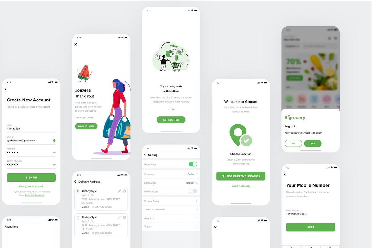 Bigrocery UI Kit, an UI Kit Template by SyalUIUX (Photo 6 of 8)