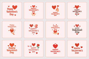 Valentine's Day Logo Bundle, a Branding & Logo Template by Vectorium Studio