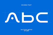 Waveon Futuristic Typeface Font, a Sans Serif Font by Catalystco Studio (Thumbnail 4 of 7)