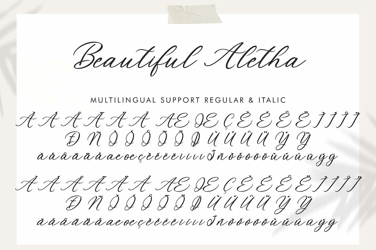 Beautiful Aletha, a Handwritten Font by Yoga Letter (Photo 5 of 8)