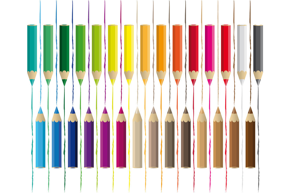 Vector Colored Pencils, an Education Illustration by doghead