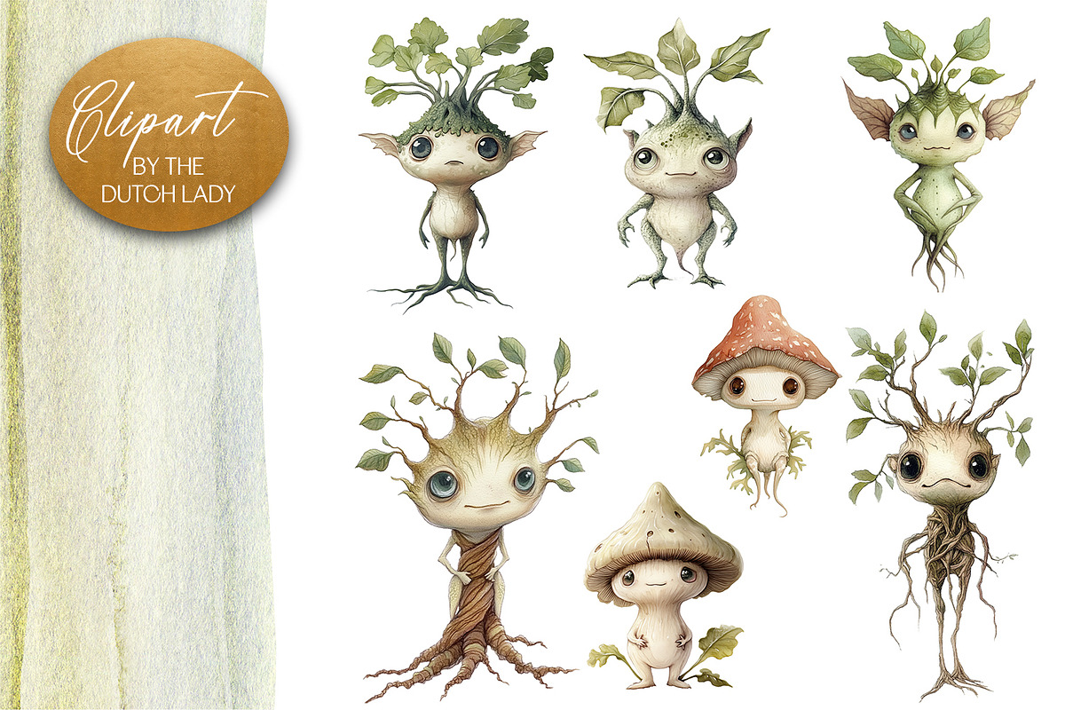 Botanical Creatures Clipart Set, a Decorative Illustration by The Dutch Lady Designs (Photo 7 of 7)