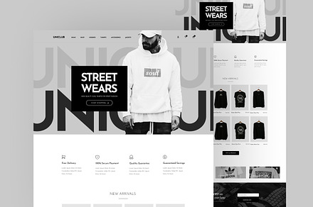 Uniclub - T-shirt Website Template, a HTML Template by TemplatesJungle