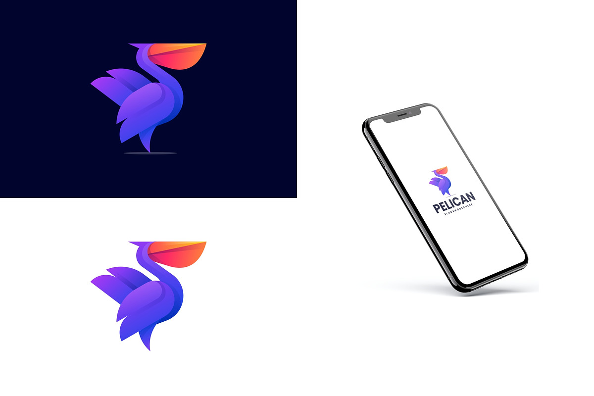 Gradient Modern Pelican Logo Design, a Branding & Logo Template by Artnivora.Std (Photo 2 of 4)