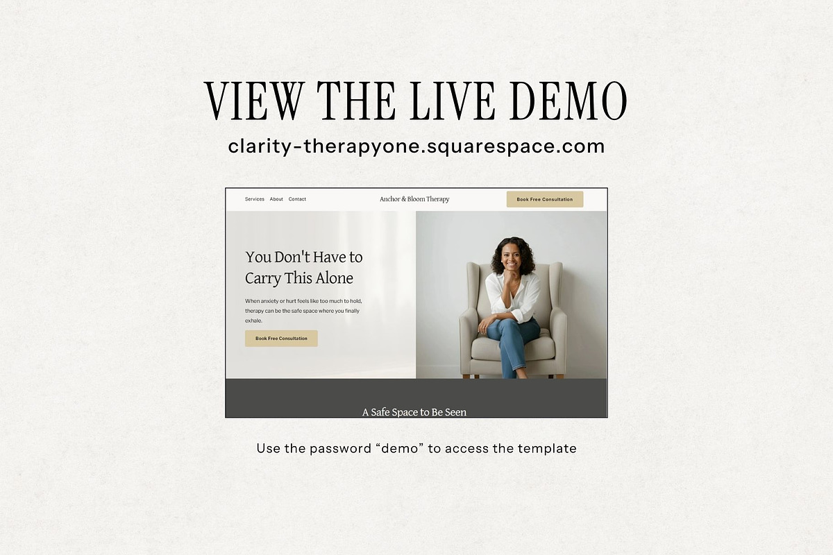 Therapist Squarespace Template, a Squarespace Template by Pretty Boss Designs (Photo 6 of 6)