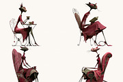 Watercolor Whimsical Cat Clipart, an Animal Illustration by BusyDaydesign (Thumbnail 4 of 9)