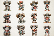 Whimsical Western Animals Clipart, a Seasonal Illustration by RobertsArt (Thumbnail 2 of 7)