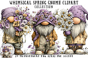 Whimsical Spring Gnome Clipart, an Illustration by OK Design (Thumbnail 1 of 6)