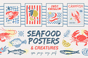 Seafood Posters & Creatures, a Graphic by svetlana.belaia (Thumbnail 1 of 14)