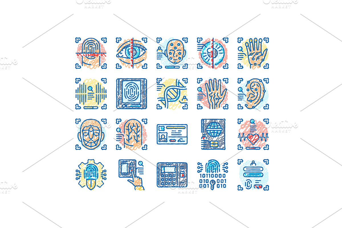 biometric fingerprint id finger, an Object Illustration by pikepicture
