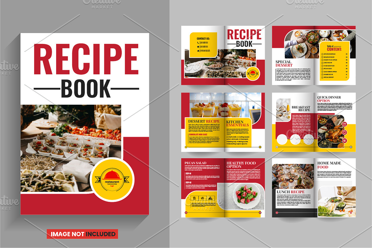 Cookbook Recipe Book Design Template, a Brochure Template by Tanuart (Photo 2 of 2)