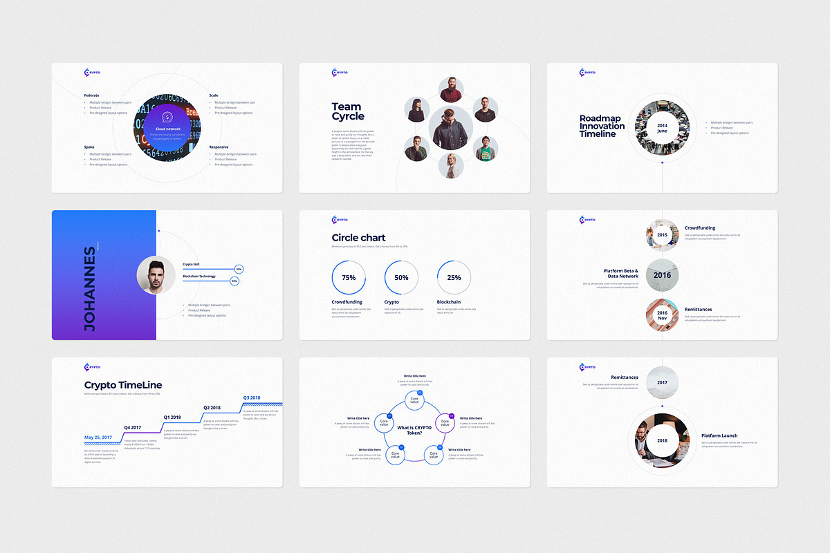 CRYPTO Powerpoint Template (Light), a Presentation Template by ShapeSlide (Photo 7 of 17)