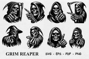 Grim Reaper Pointing Finger
