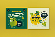Green Cartoon St Patrick Sale Banner, an UI Kit Template by graphicook (Thumbnail 4 of 5)