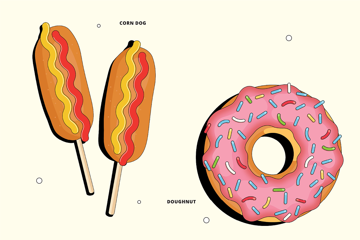Fast Food Vector Illustration, a Food Illustration by TheFoodAtlas (Photo 5 of 16)