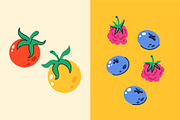 Doodle fruits & vegetables set, a Food Illustration by Thkatefox (Thumbnail 2 of 4)
