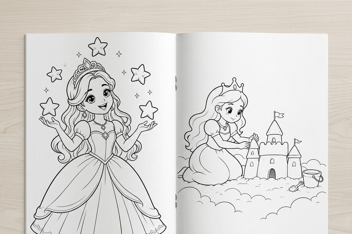 Magical Princess Coloring Book Vol44, a Person Illustration by ikarifq shop (Photo 6 of 7)
