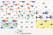 70 (kids) planes seamless pattern, a Pattern Graphic by Poppy Lane Studio (Thumbnail 6 of 10)