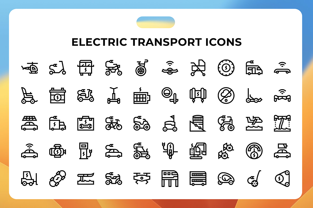 Electric Transport Icons, an Icon by Wencory