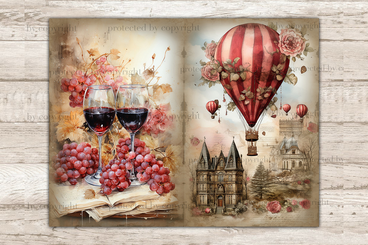 Victorian Valentine Day Junk Journal, a Decorative Illustration by GlamArtZhanna (Photo 5 of 9)