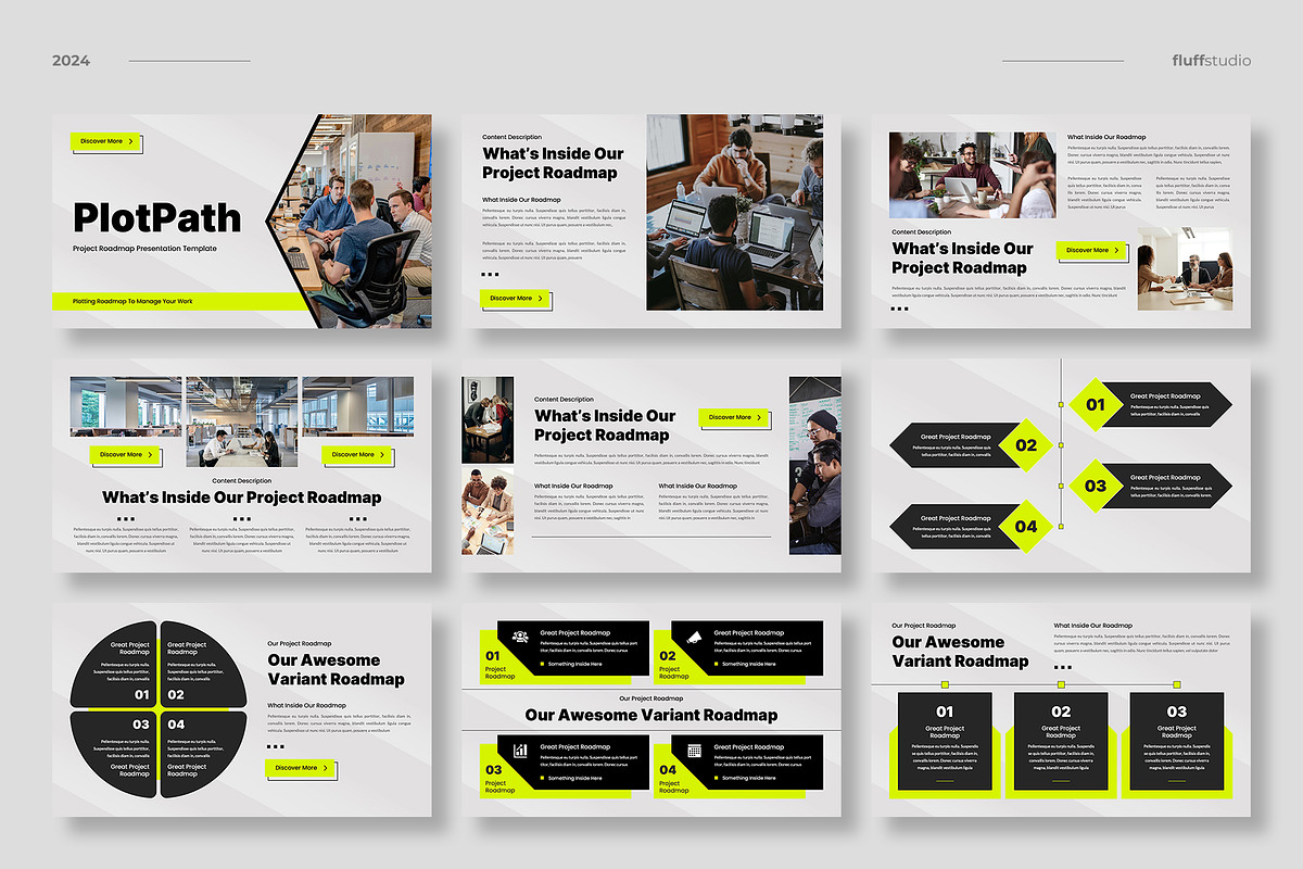 Project Roadmap Keynote Template, a Presentation Template by fluffstudio (Photo 2 of 4)