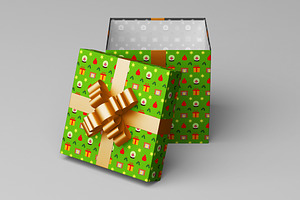 Square Gift Box / Package Mock-Up