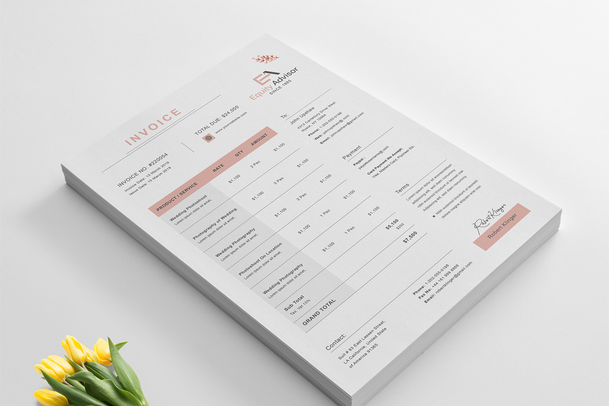 Invoice, a Stationery Template by TelaTemplates (Photo 7 of 8)
