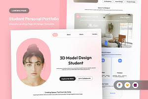 Student Personal Portfolio Website, a Landing Page Template by twinstd