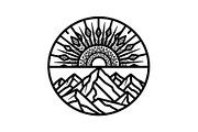 Mountain Sun Circle Design Bundle, an Illustration by Creativeshirt (Thumbnail 24 of 31)