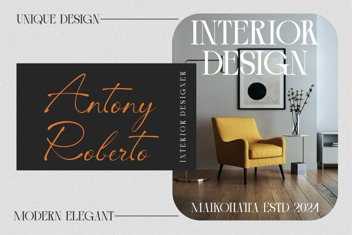Lorenna - Elegant Duo Font, a Handwritten Font by MaikoHatta (Photo 6 of 11)