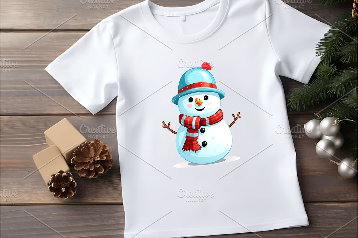 Cartoon Christmas Snowmans. PNG, an Animal Illustration by KENO Mascots (Photo 5 of 8)